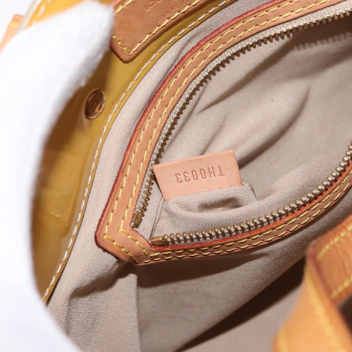 Louis Vuitton Reade Handbag Monogram Vernis Beige Patent_Leather Handbag (Pre-Owned)
