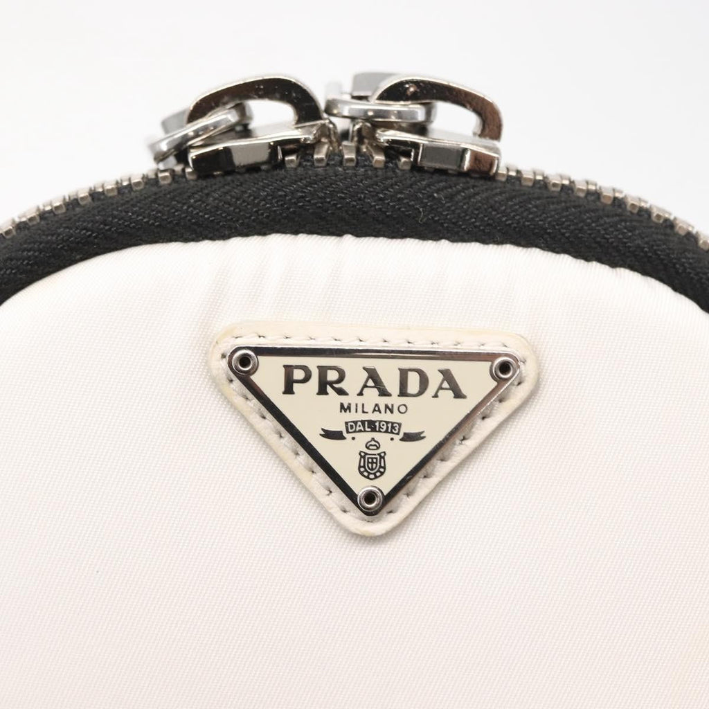 Prada Cargo Phone Holder Crossbody Bag Tessuto White Nylon Shoulder Bag Bag (Pre-Owned)