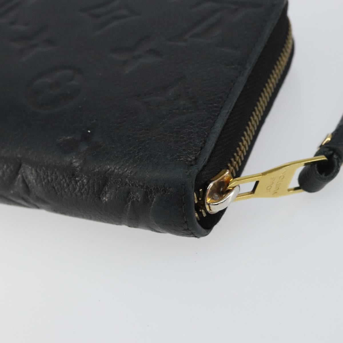 Louis Vuitton Zippy Wallet Nm Leather Empreinte Black Leather Wallets Accessory (Pre-Owned)