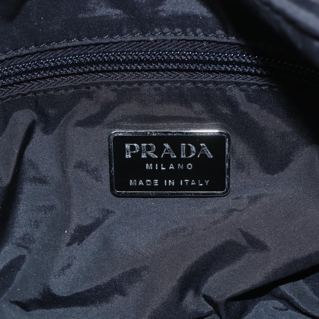Prada Sport Zip Shoulder Bag Nylon Black Nylon Shoulder Bag Bag (Pre-Owned)