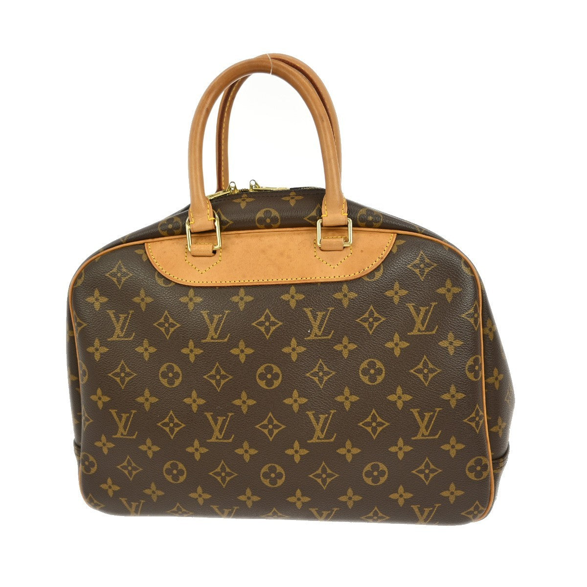 Louis Vuitton Deauville Handbag Monogram Canvas Brown Canvas Handbag (Pre-Owned)