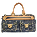 Louis Vuitton Neo Speedy Bag Denim Blue Denim_Jeans Handbag (Pre-Owned)