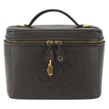 Chanel Vintage Timeless Vanity Case Caviar Brown Leather Handbag (Pre-Owned)