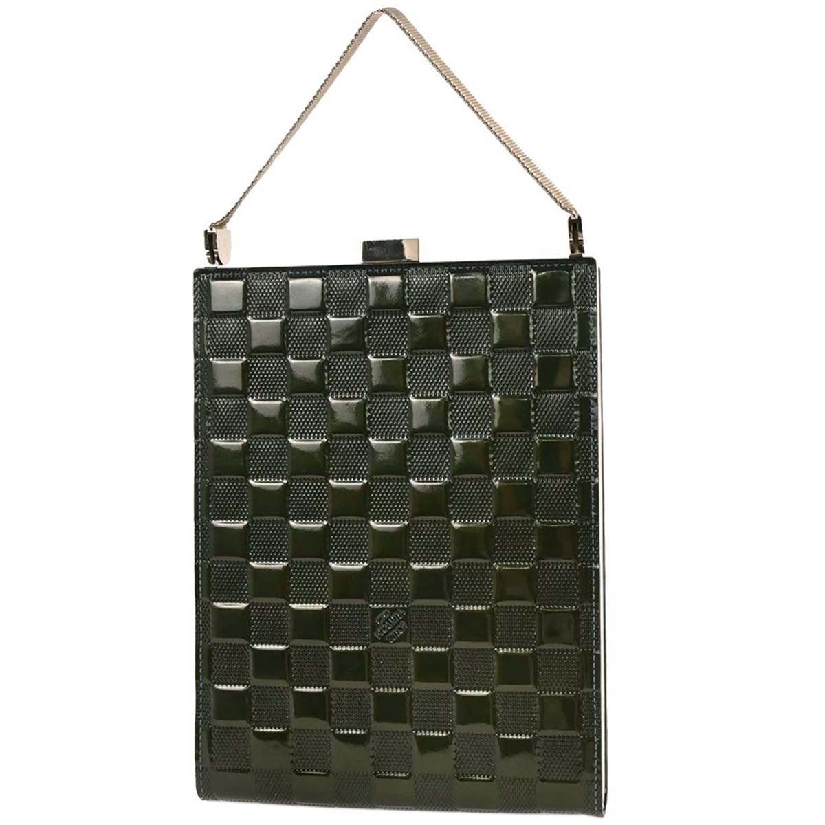 Louis Vuitton Saint Ange Handbag Damier Vernis Green Patent_Leather Handbag (Pre-Owned)