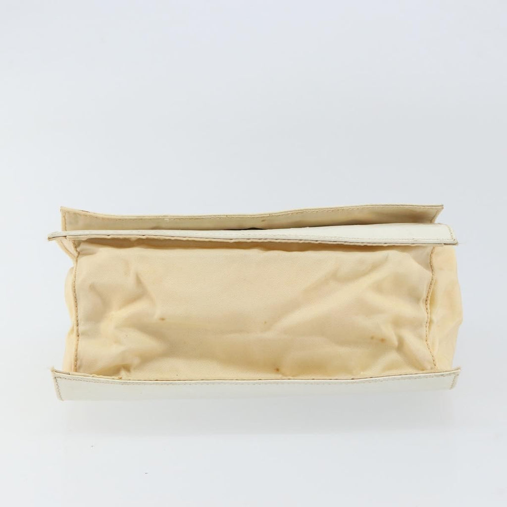 Prada Vintage Shoulder Bag Leather White Leather Shoulder Bag Bag (Pre-Owned)