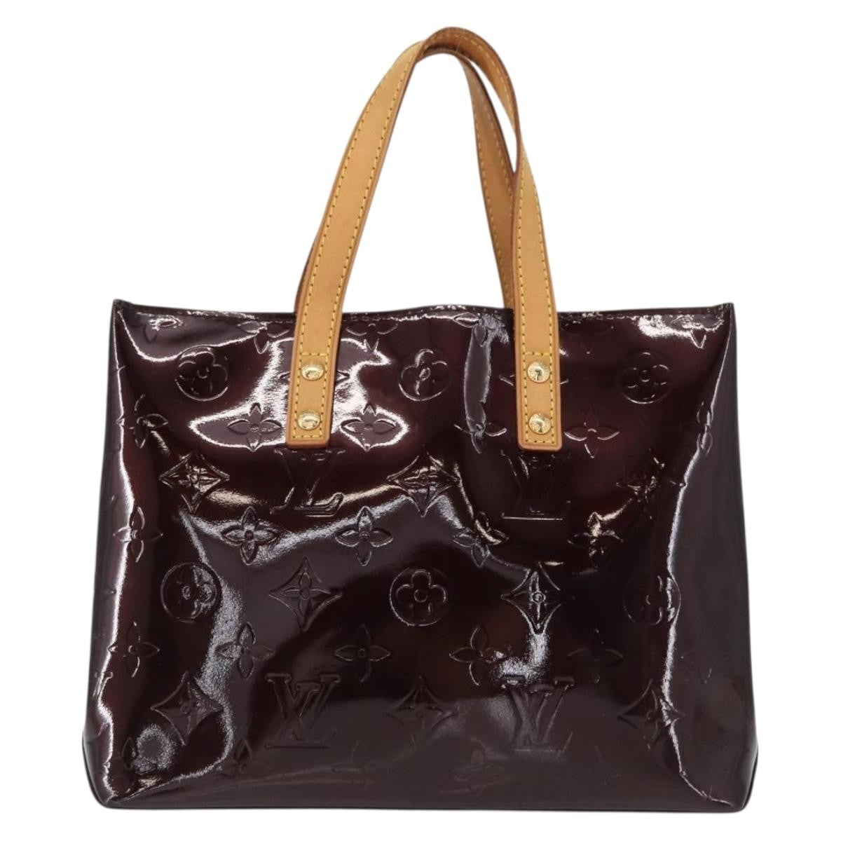 Louis Vuitton Reade Handbag Monogram Vernis Burgundy Patent_Leather Handbag (Pre-Owned)