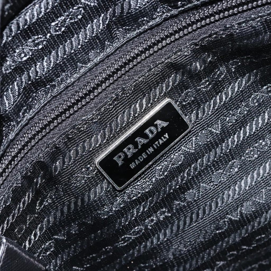 Prada Flat Messenger Bag Tessuto Black Nylon Shoulder Bag Bag (Pre-Owned)