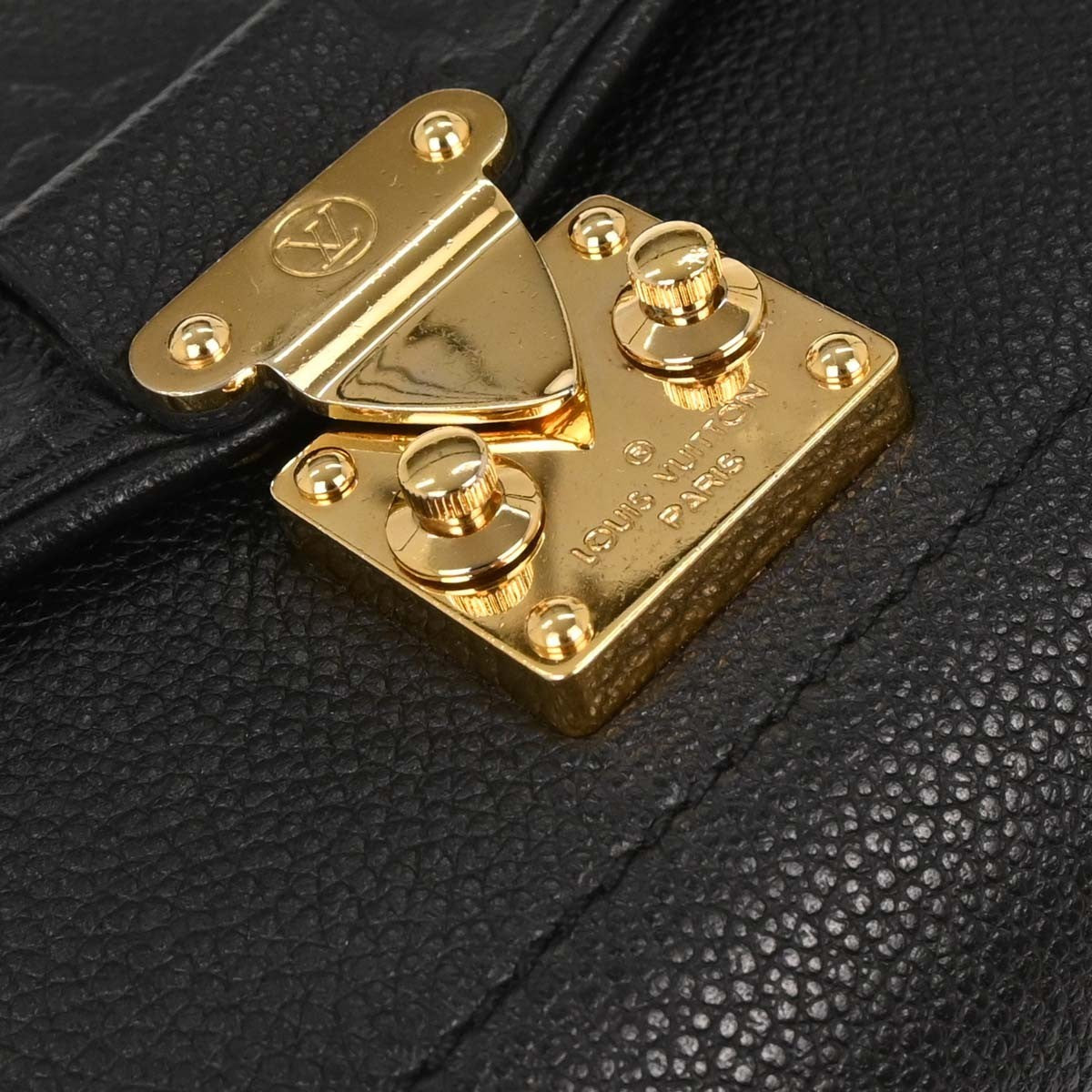 Louis Vuitton Saint Germain Handbag Monogram Empreinte Leather Black Leather Shoulder Bag Bag (Pre-Owned)