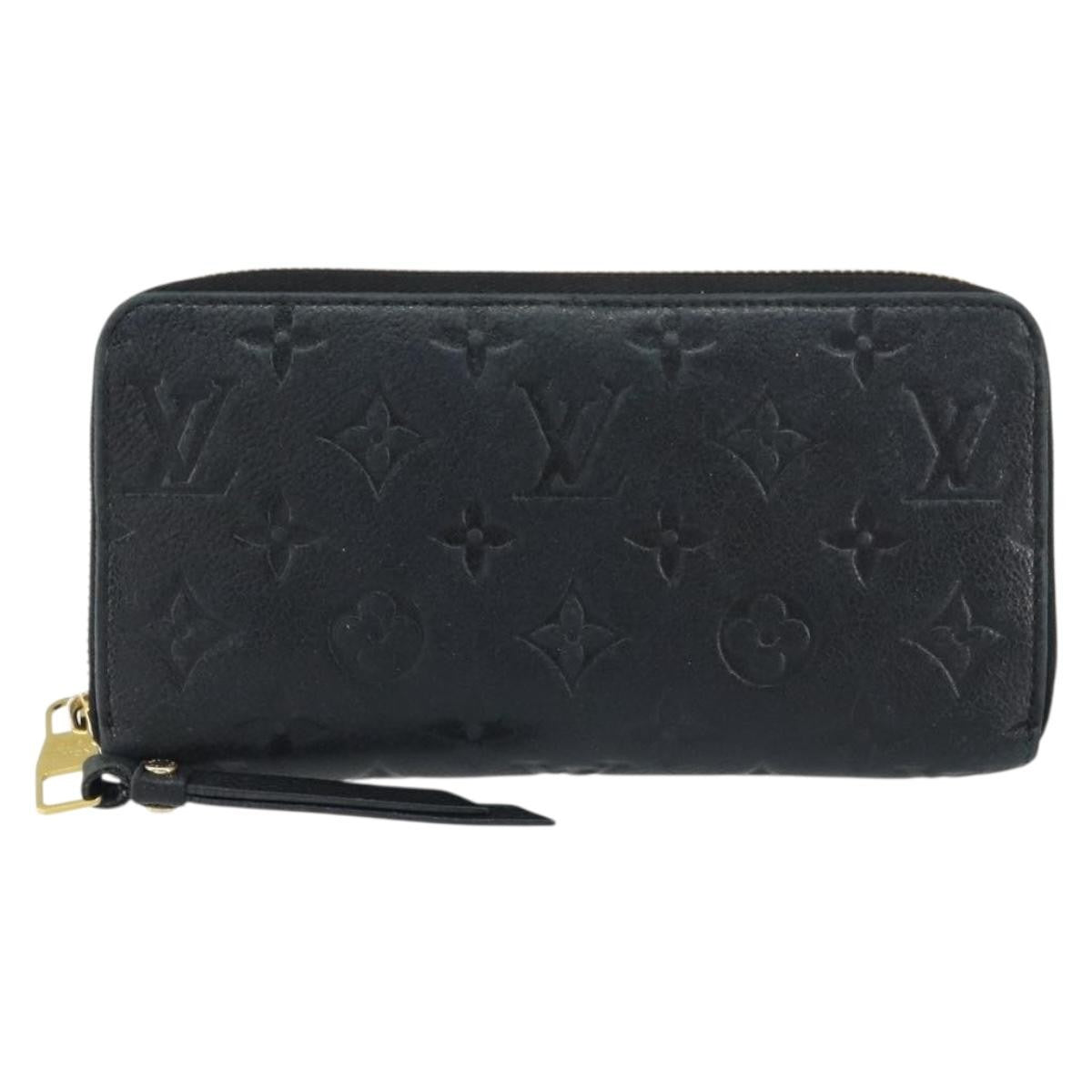 Louis Vuitton Zippy Wallet Nm Leather Empreinte Black Leather Wallets Accessory (Pre-Owned)