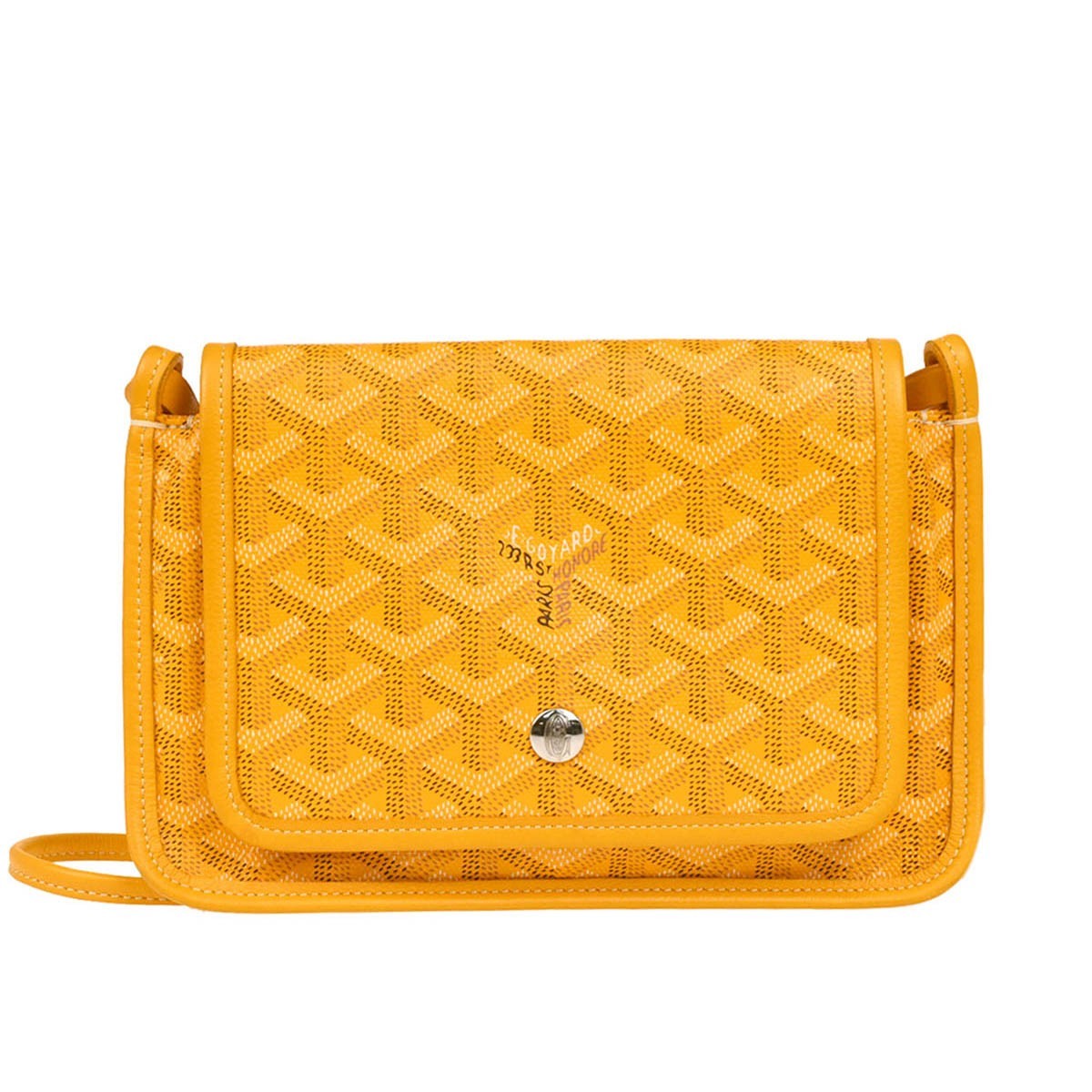 Goyard Plumet Clutch Wallet Coated Canvas Yellow Canvas Shoulder Bag Bag (Pre-Owned)