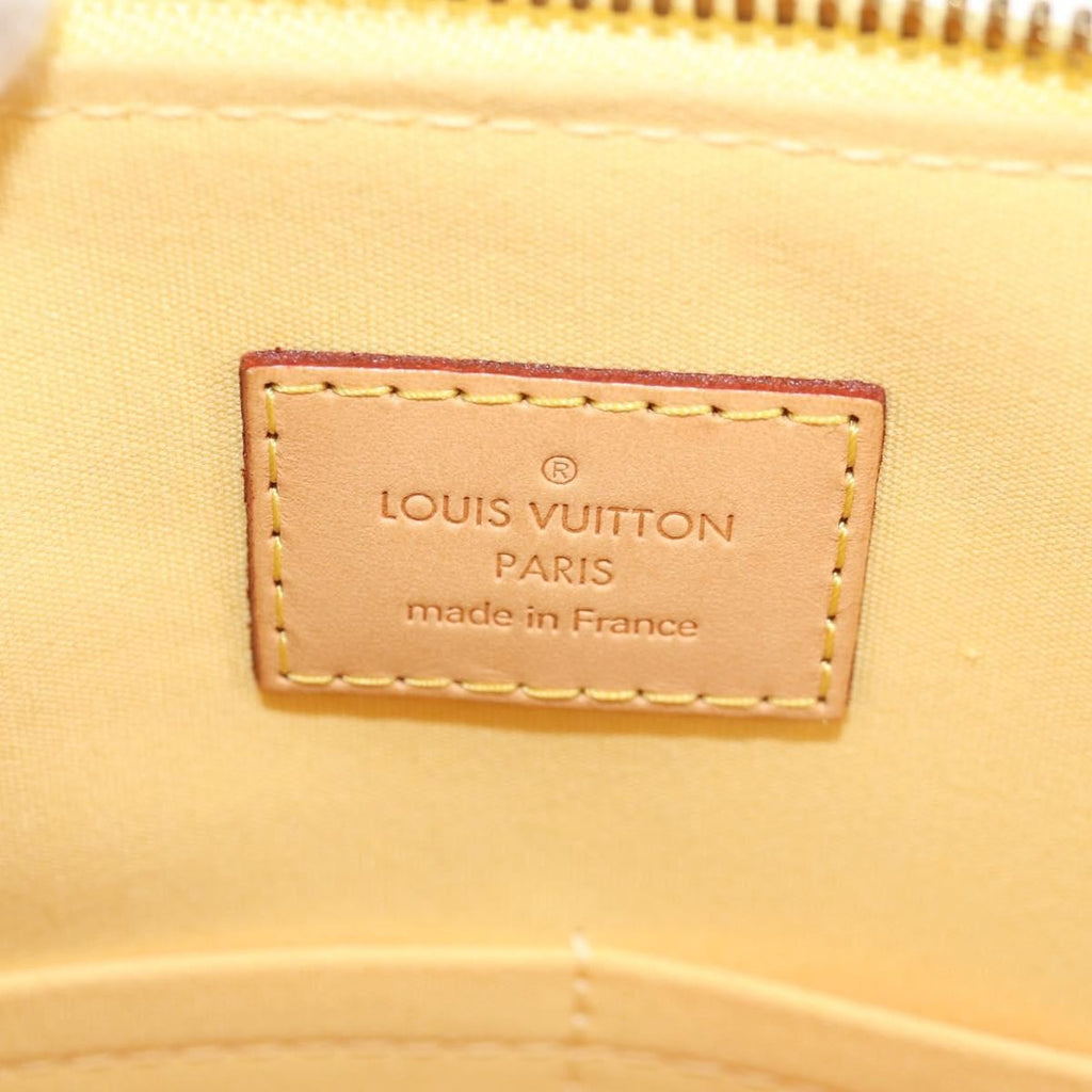 Louis Vuitton Alma Handbag Monogram Vernis Yellow Patent_Leather Handbag (Pre-Owned)