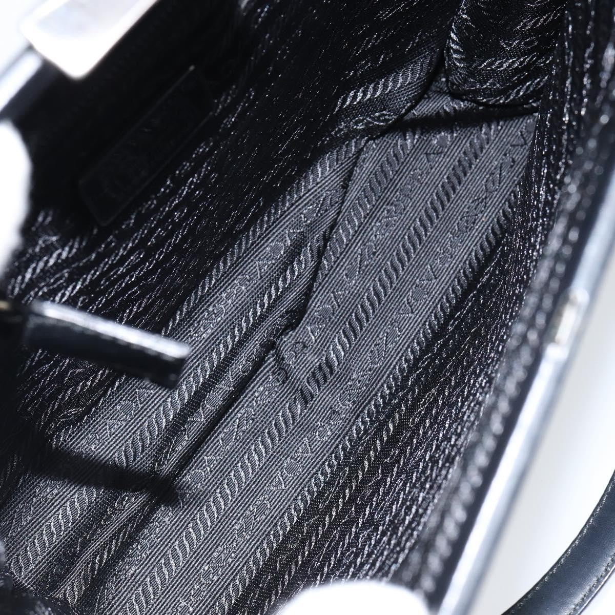 Prada Vintage Handbag Leather Black Leather Handbag (Pre-Owned)
