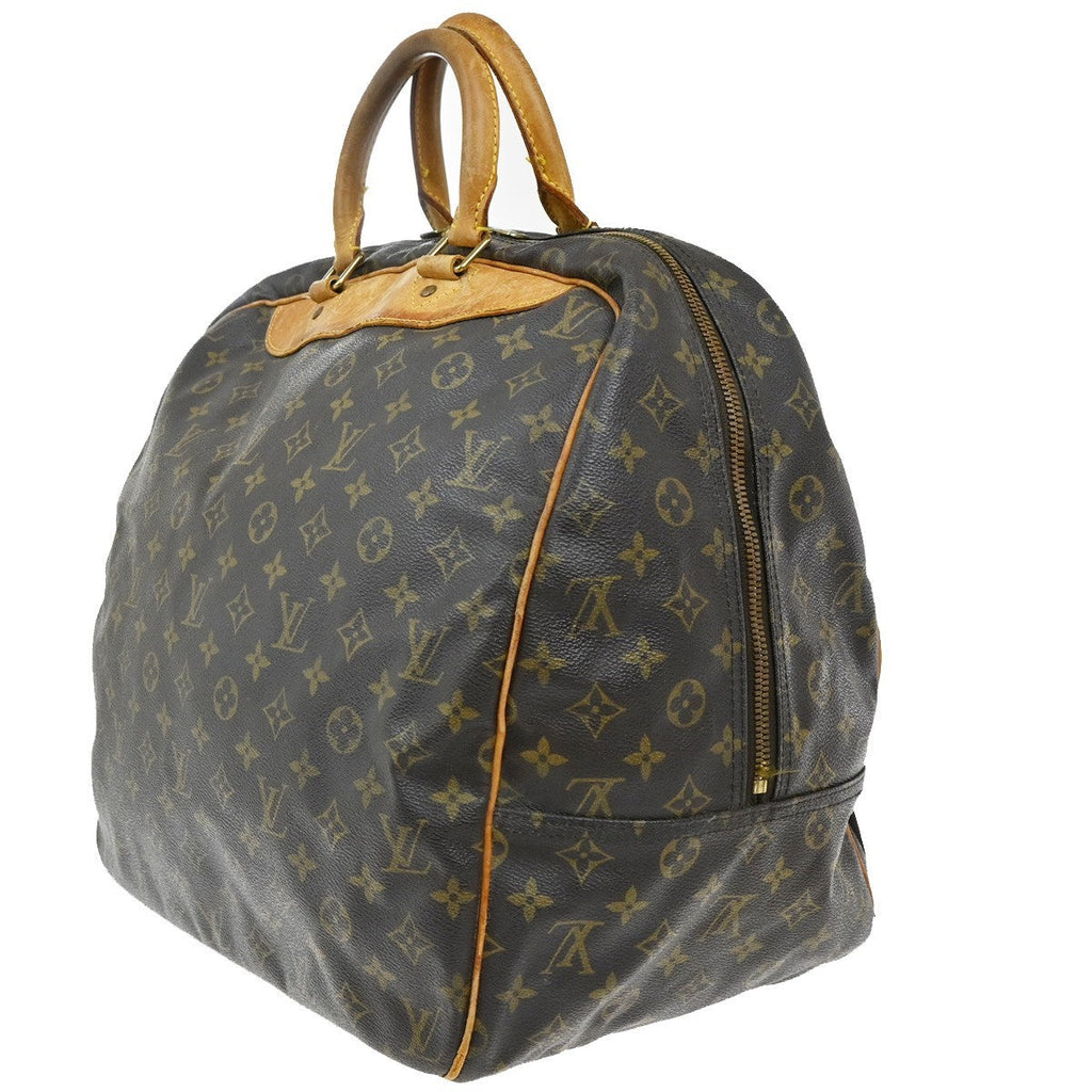 Louis Vuitton Evasion Travel Bag Monogram Canvas Brown Leather Bag (Pre-Owned)