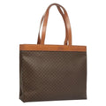 Celine Vintage Macadam Tote Bag Canvas Brown Canvas Tote Bag Bag (Pre-Owned)