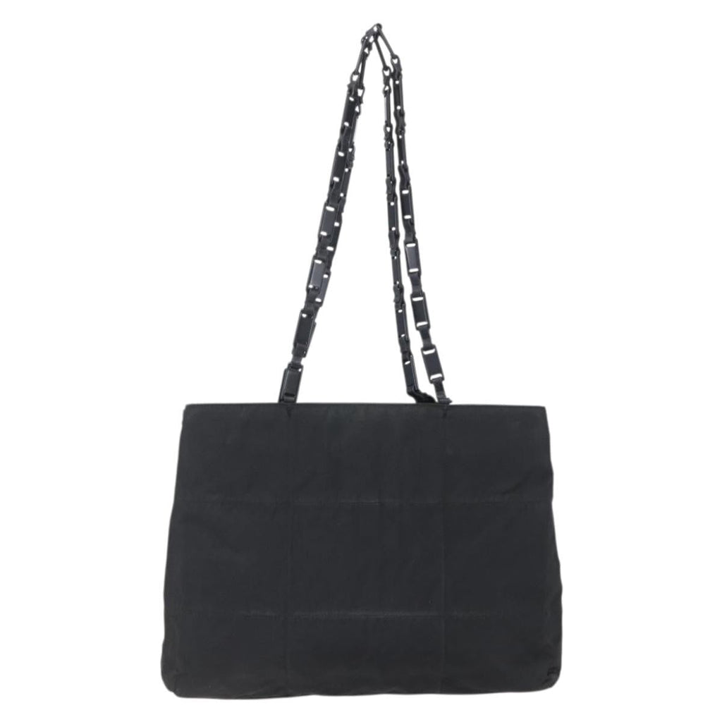 Prada Vintage Tote Tessuto Black Nylon Tote Bag Bag (Pre-Owned)
