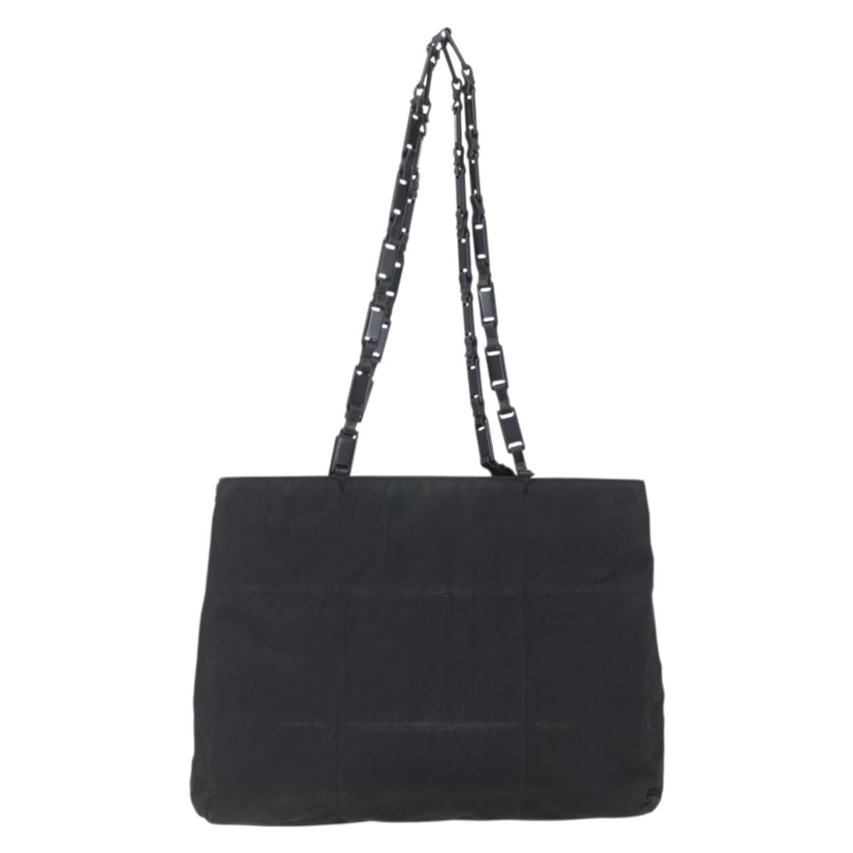 Prada Vintage Tote Tessuto Black Nylon Tote Bag Bag (Pre-Owned)