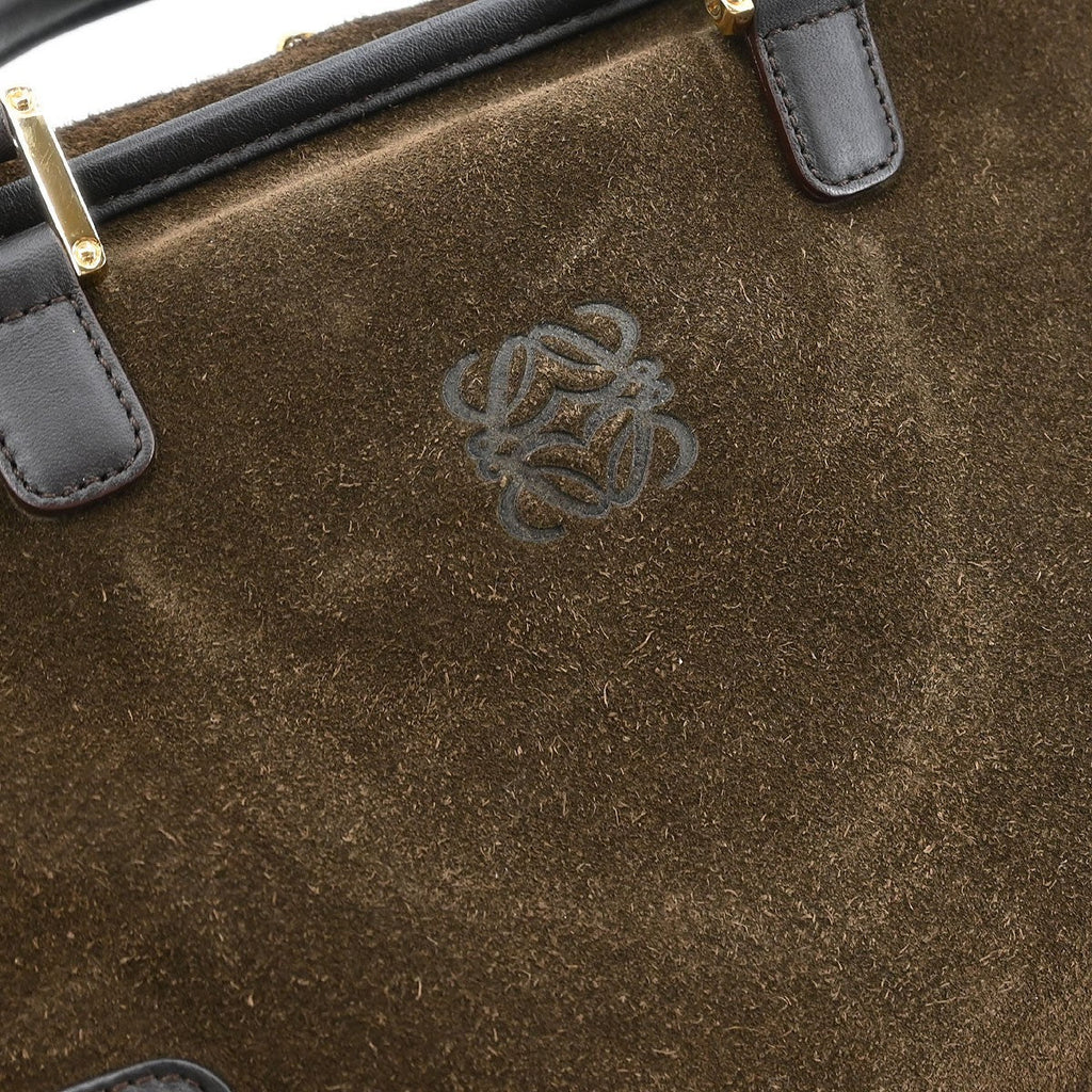 Loewe Amazona Bag Suede Brown Suede Handbag (Pre-Owned)