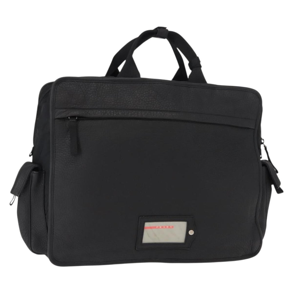Prada Sport Briefcase Nylon And Leather Black Nylon Briefcase Bag (Pre-Owned)