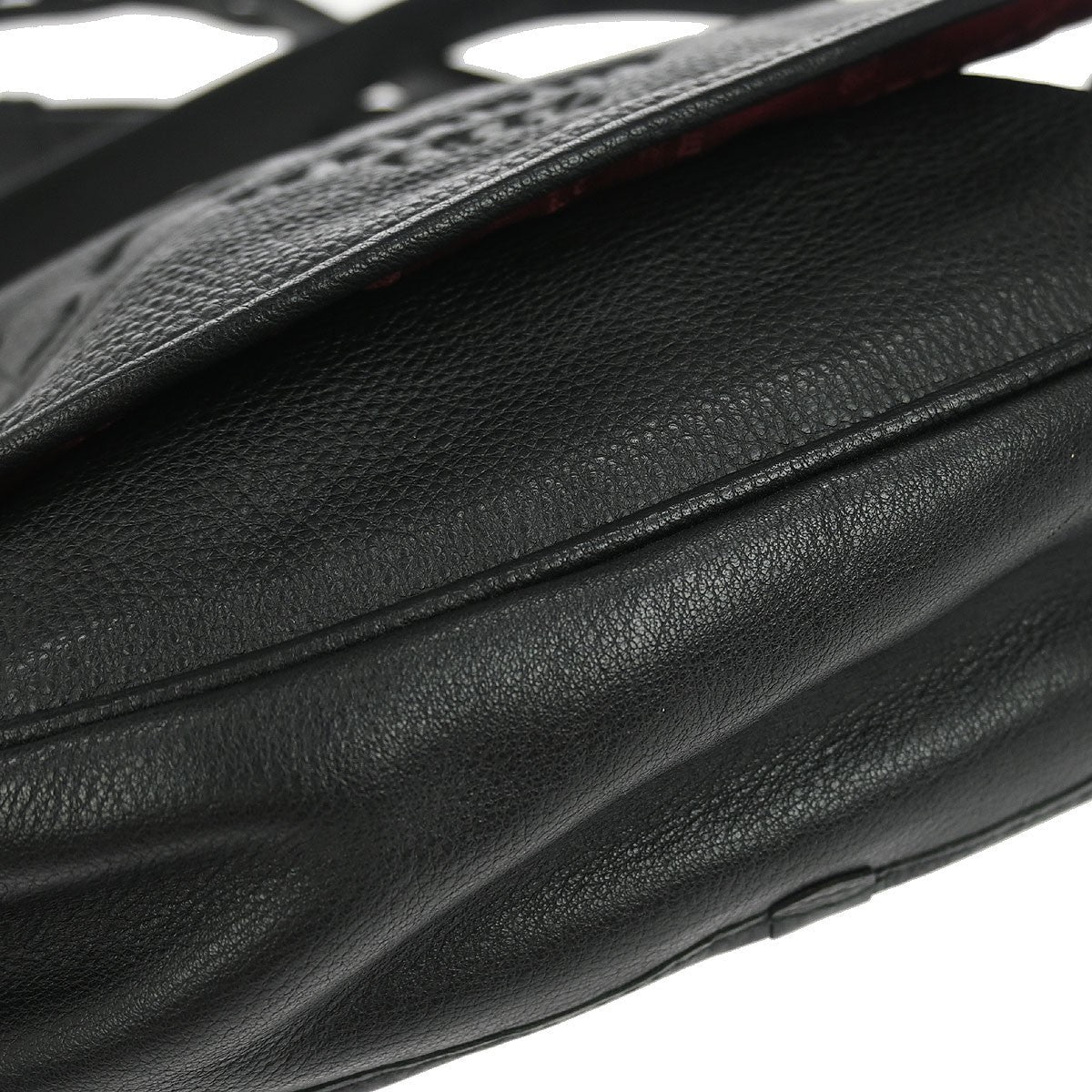 Loewe Heritage Messenger Leather Black Leather Shoulder Bag Bag (Pre-Owned)