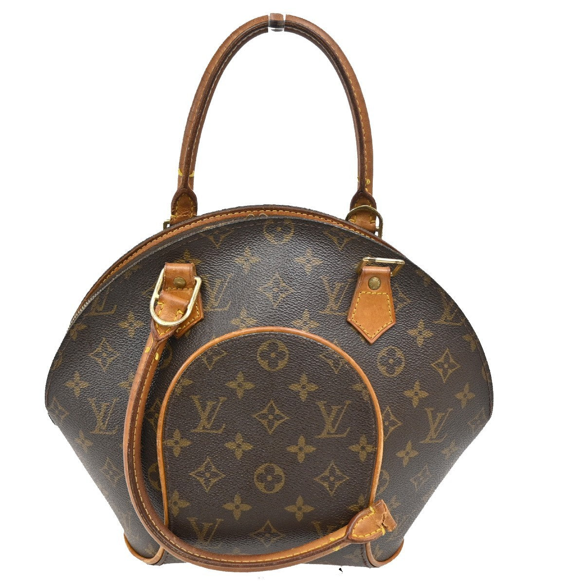 Louis Vuitton Ellipse Bag Monogram Canvas Brown Leather Handbag (Pre-Owned)