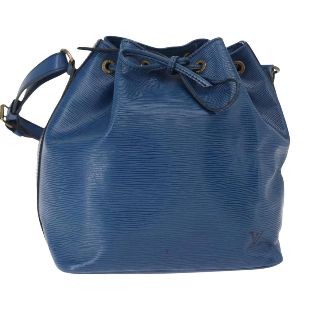 Louis Vuitton Petit Noe Handbag Epi Leather Blue Leather Shoulder Bag Bag (Pre-Owned)