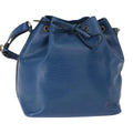 Louis Vuitton Petit Noe Handbag Epi Leather Blue Leather Shoulder Bag Bag (Pre-Owned)