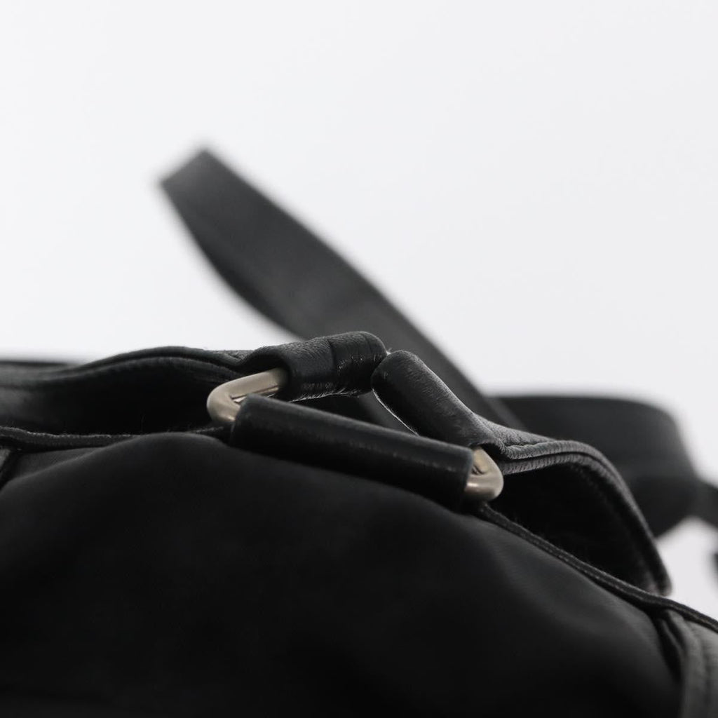 Prada Vela Double Front Pocket Backpack Tessuto With Saffiano Leather Black Nylon Backpack Bag (Pre-Owned)