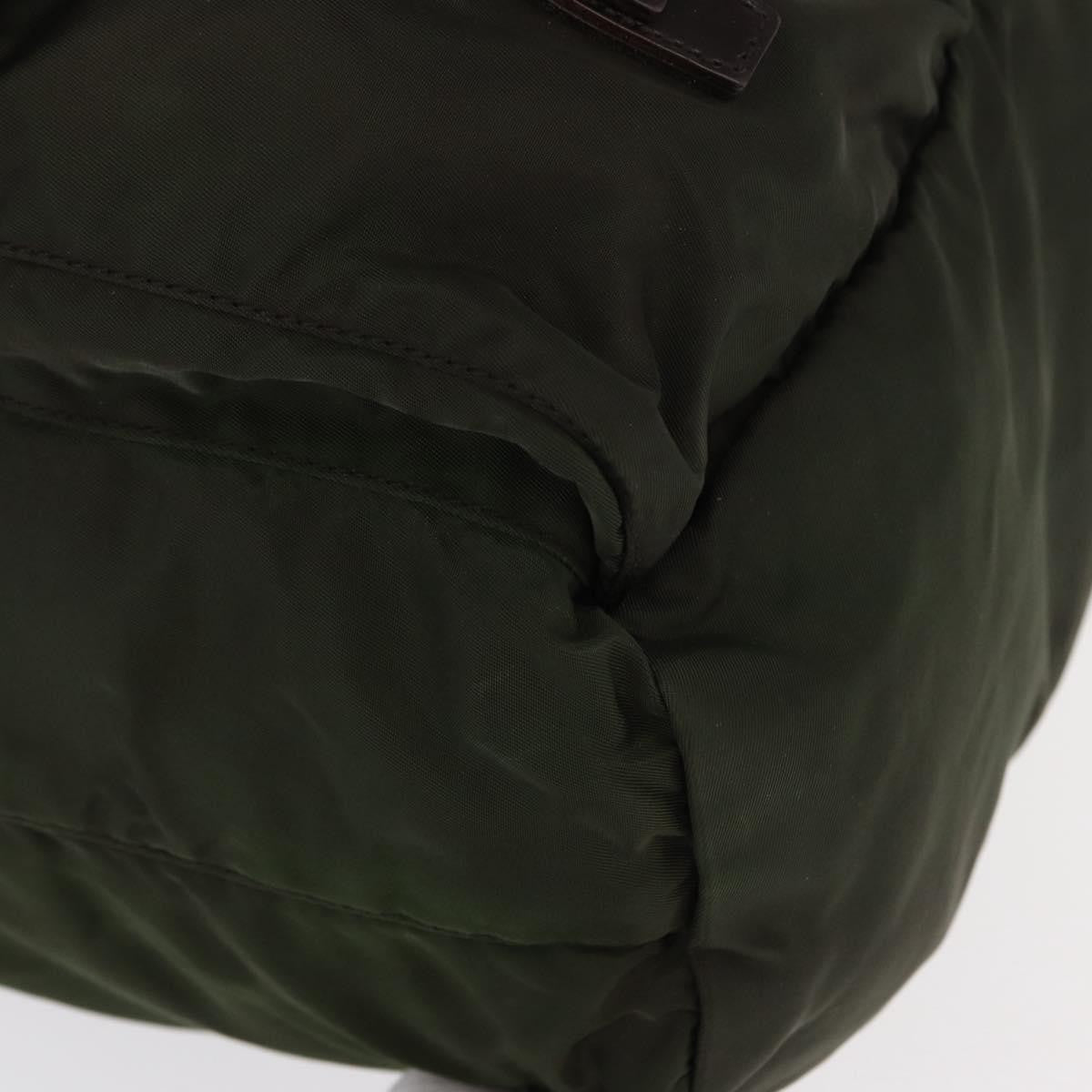 Prada Double Front Pocket Backpack Tessuto Khaki Nylon Backpack Bag (Pre-Owned)