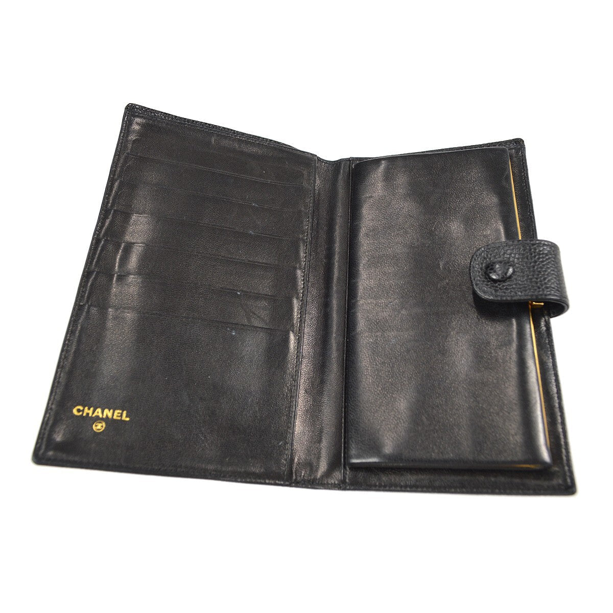 Chanel Timeless Cc French Wallet Caviar Black Leather Wallets Accessory (Pre-Owned)
