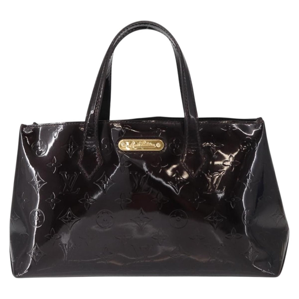 Louis Vuitton Wilshire Handbag Monogram Vernis Burgundy Patent_Leather Handbag (Pre-Owned)
