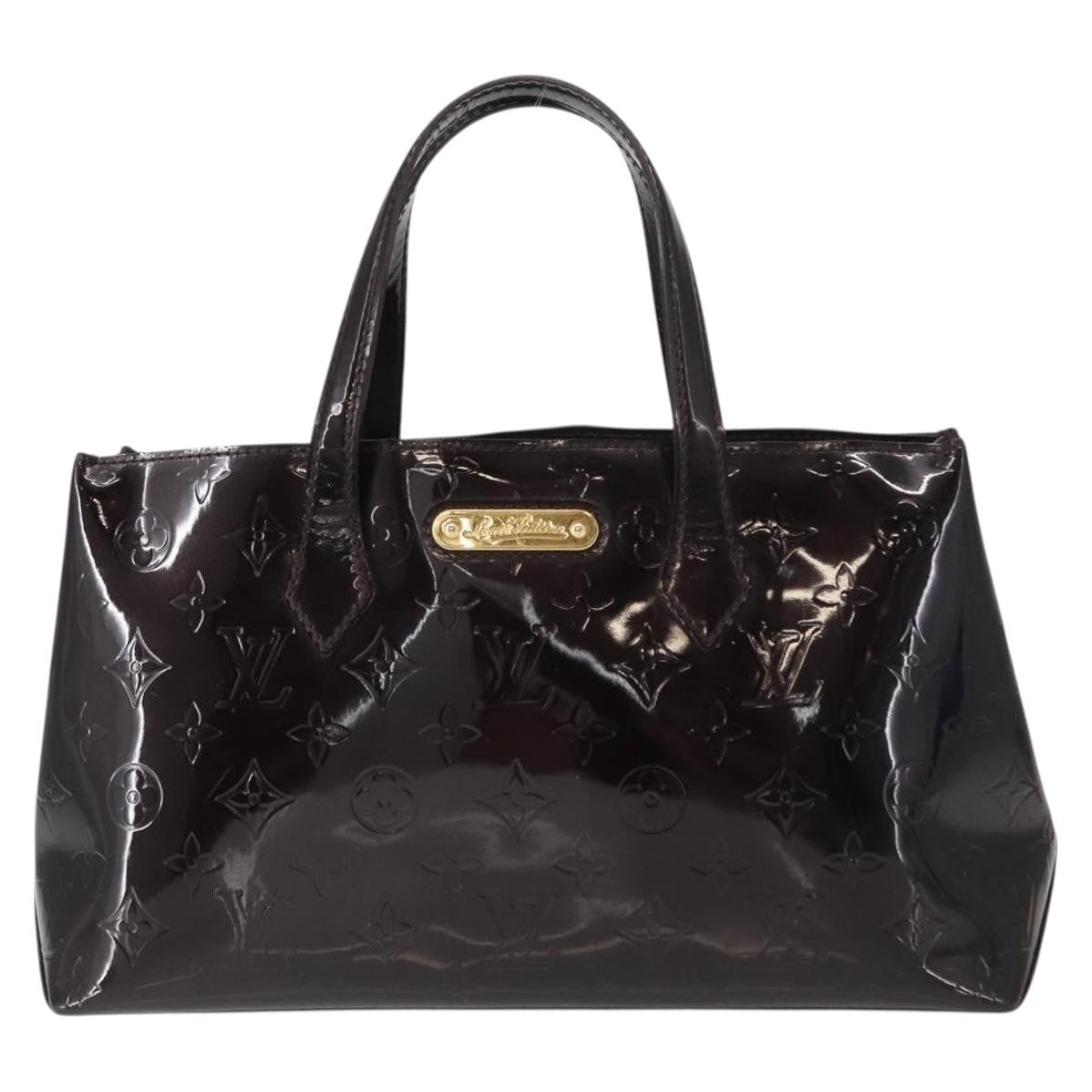 Louis Vuitton Wilshire Handbag Monogram Vernis Burgundy Patent_Leather Handbag (Pre-Owned)