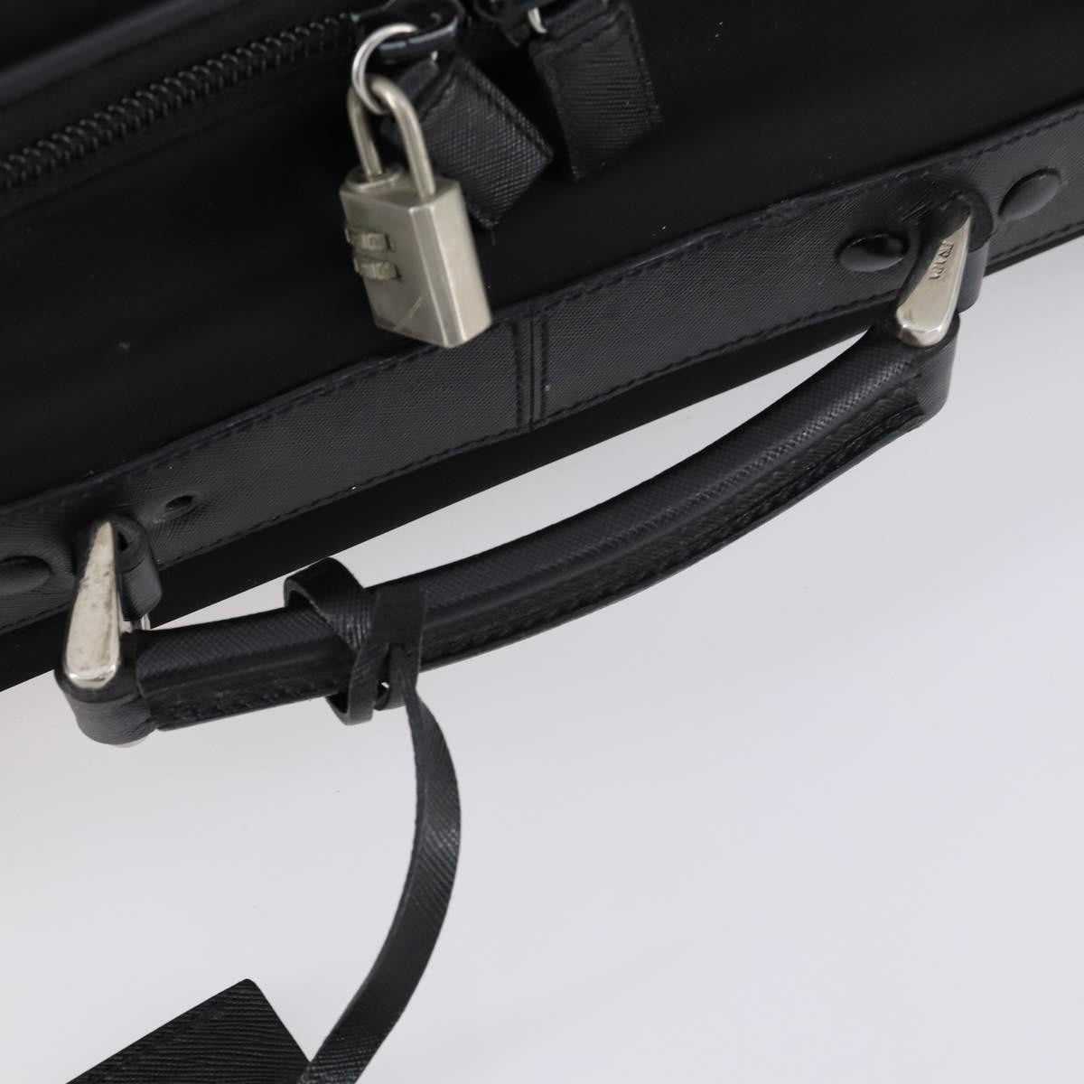 Prada Trunk Bag Nylon Black Nylon Travel Bag Bag (Pre-Owned)