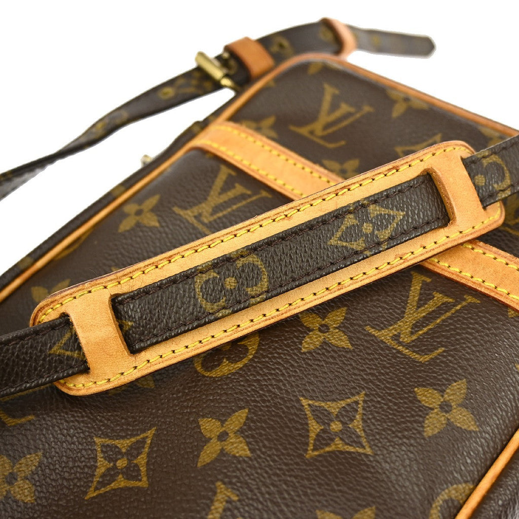 Louis Vuitton Danube Handbag Monogram Canvas Brown Canvas Shoulder Bag Bag (Pre-Owned)