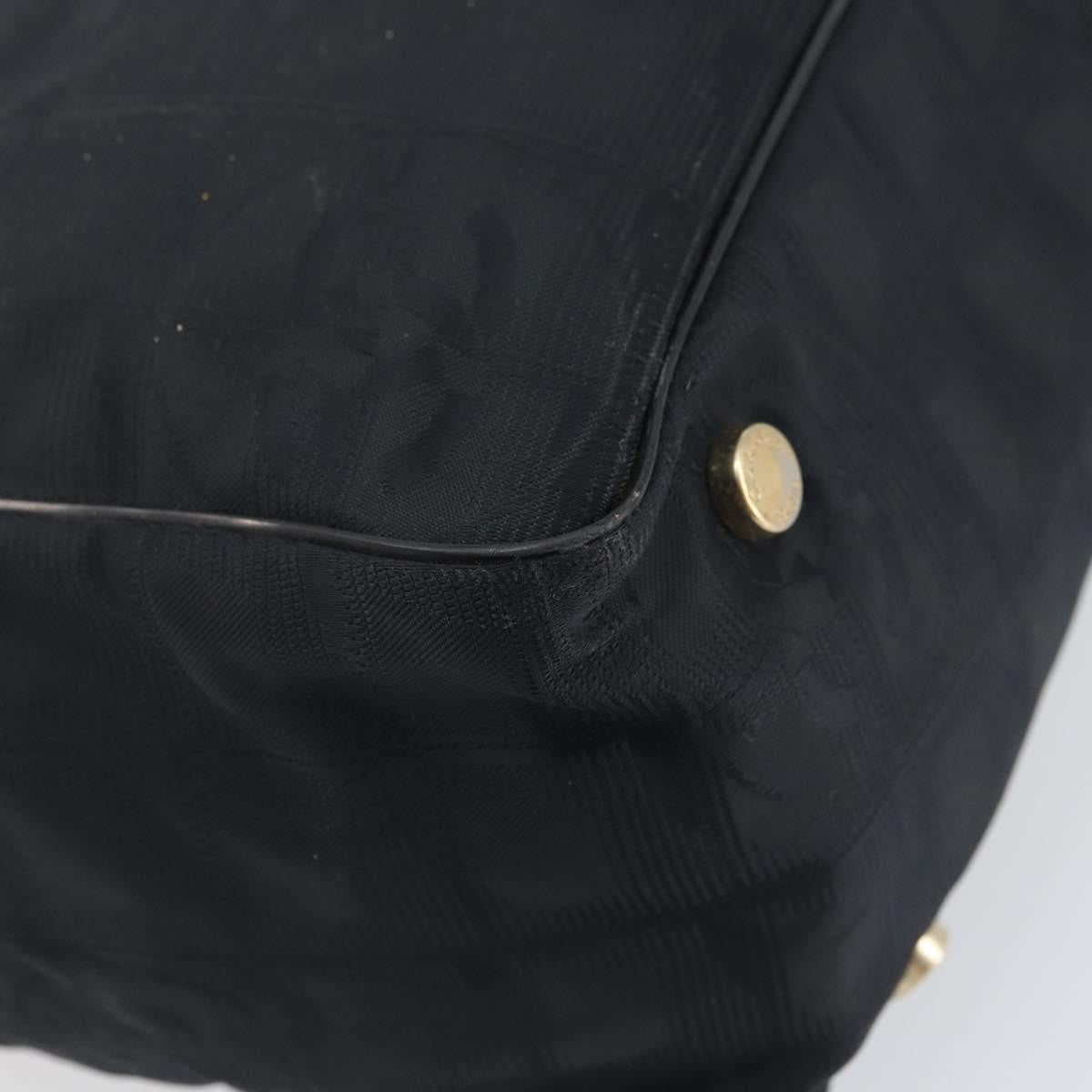 Chanel Travel Line Tote Nylon Black Nylon Tote Bag Bag (Pre-Owned)