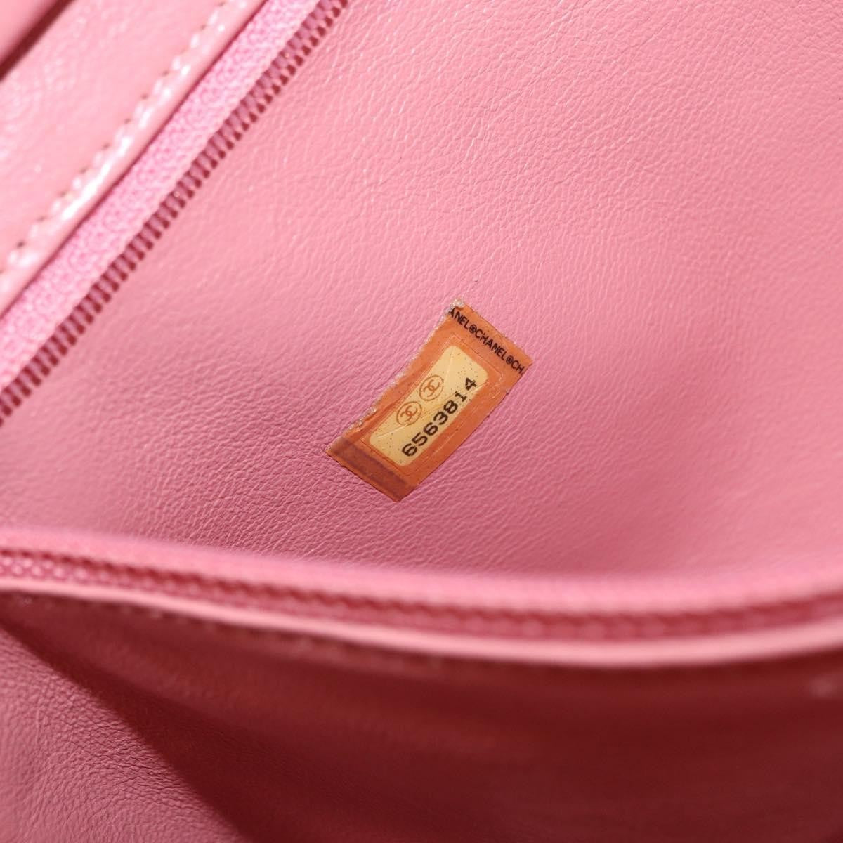 Chanel Vintage Petite Timeless Tote Quilted Patent Orange Patent_Leather Tote Bag Bag (Pre-Owned)