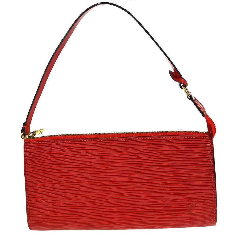 Louis Vuitton Pochette Accessoires Epi Leather Red Leather Clutche & Pouche Bag (Pre-Owned)