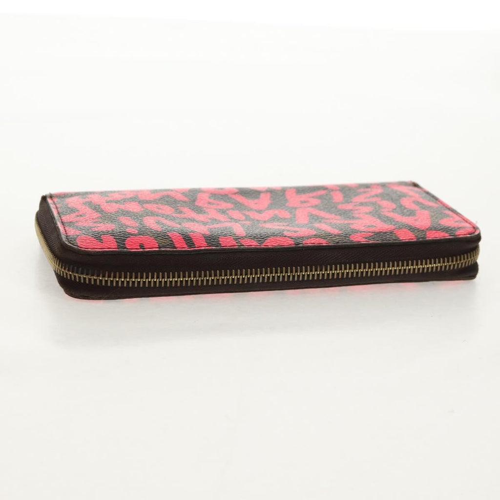 Louis Vuitton Zippy Wallet Nm Monogram Graffiti Pink Canvas Wallets Accessory (Pre-Owned)