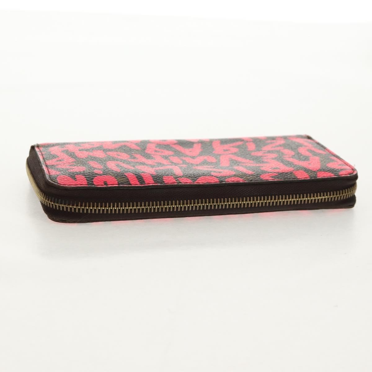 Louis Vuitton Zippy Wallet Nm Monogram Graffiti Pink Canvas Wallets Accessory (Pre-Owned)