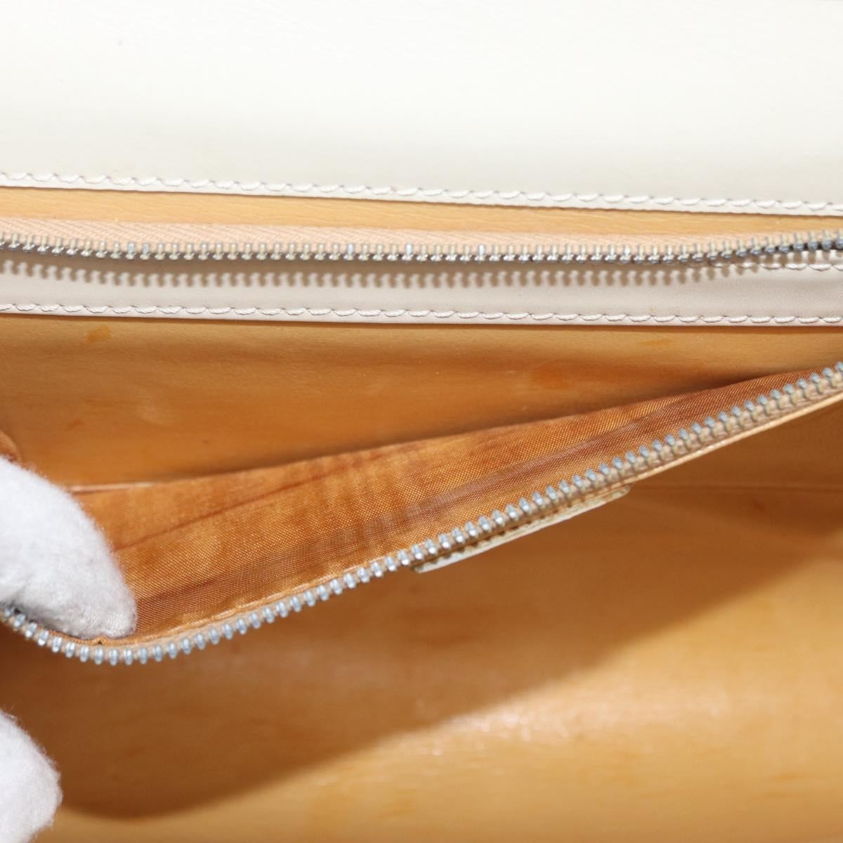 Celine Vintage Shoulder Bag Leather Ecru Leather Shoulder Bag Bag (Pre-Owned)
