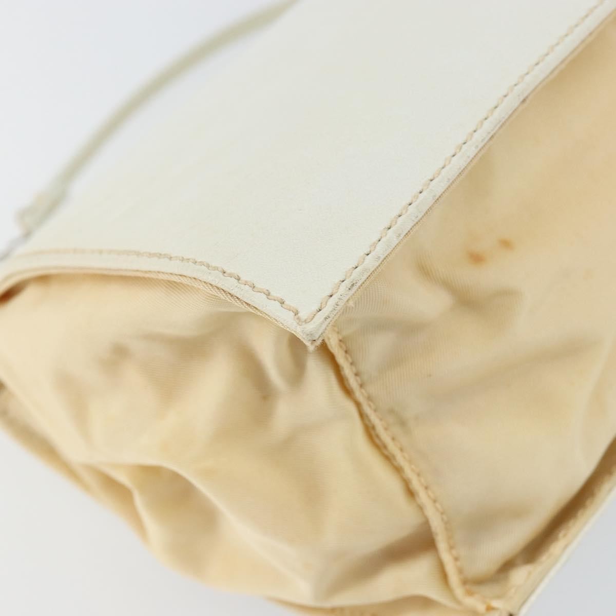 Prada Vintage Shoulder Bag Leather White Leather Shoulder Bag Bag (Pre-Owned)