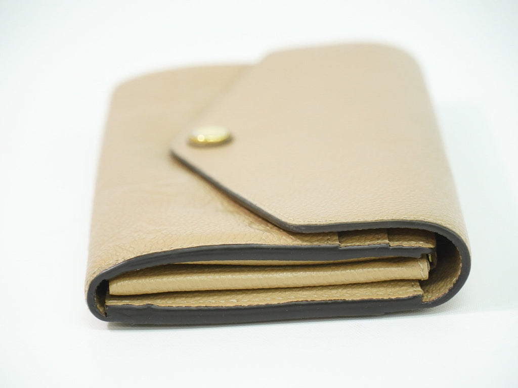 Louis Vuitton Sarah Wallet Nm Monogram Empreinte Leather Beige Leather Wallets Accessory (Pre-Owned)