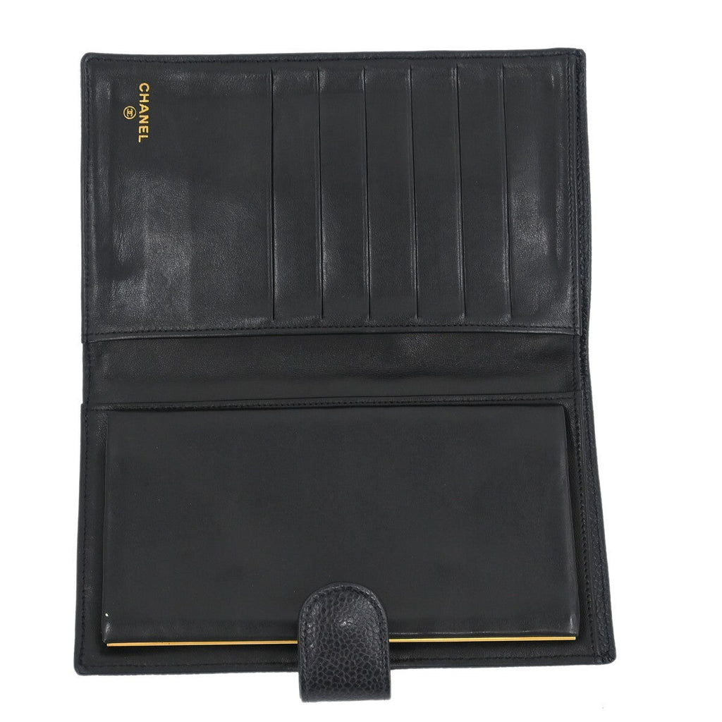 Chanel Timeless Cc French Wallet Caviar Black Leather Wallets Accessory (Pre-Owned)
