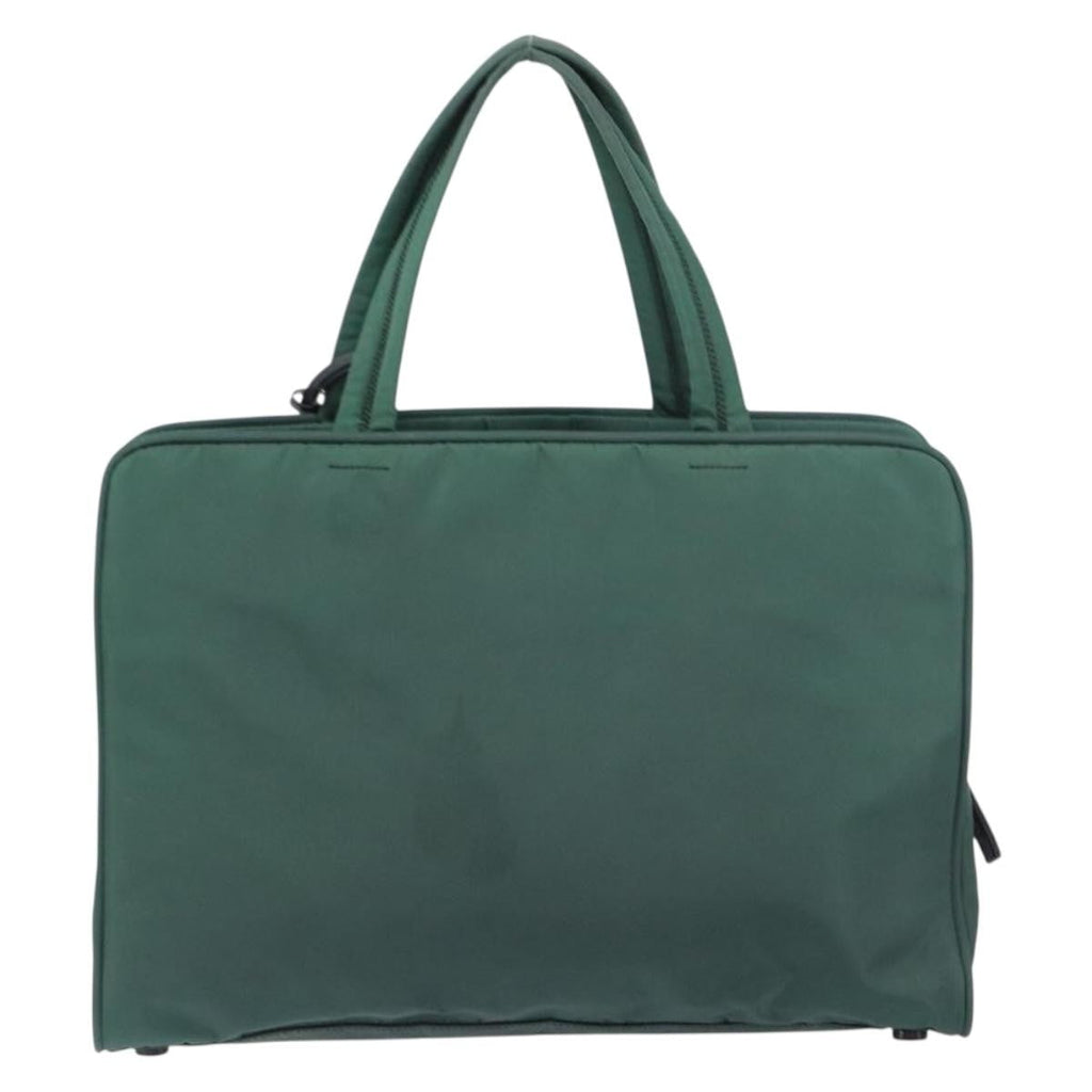 Prada Vintage Handbag Tessuto Khaki Nylon Handbag (Pre-Owned)