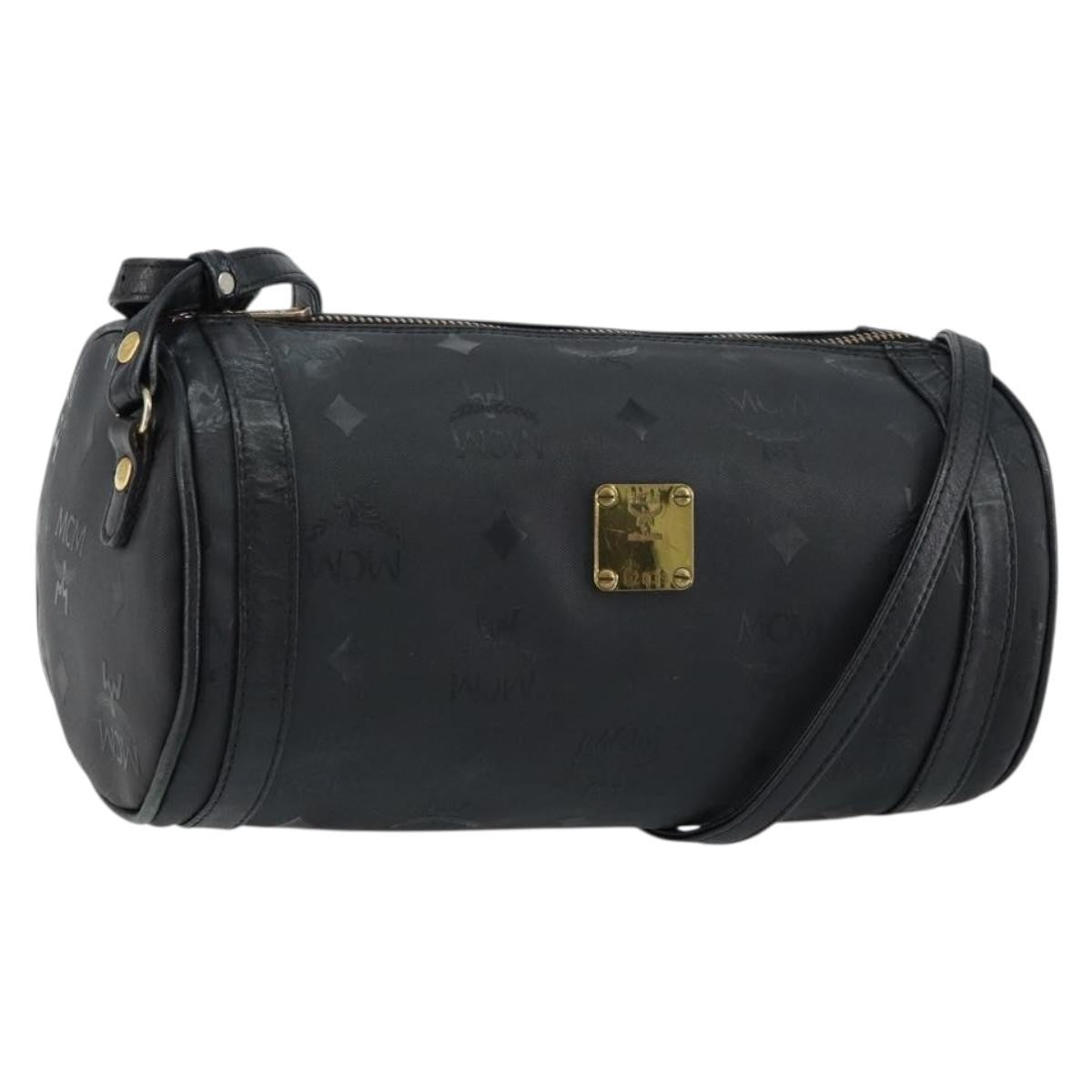 MCM Visetos Shoulder Bag Pvc Black Pvc Bag (Pre-Owned)