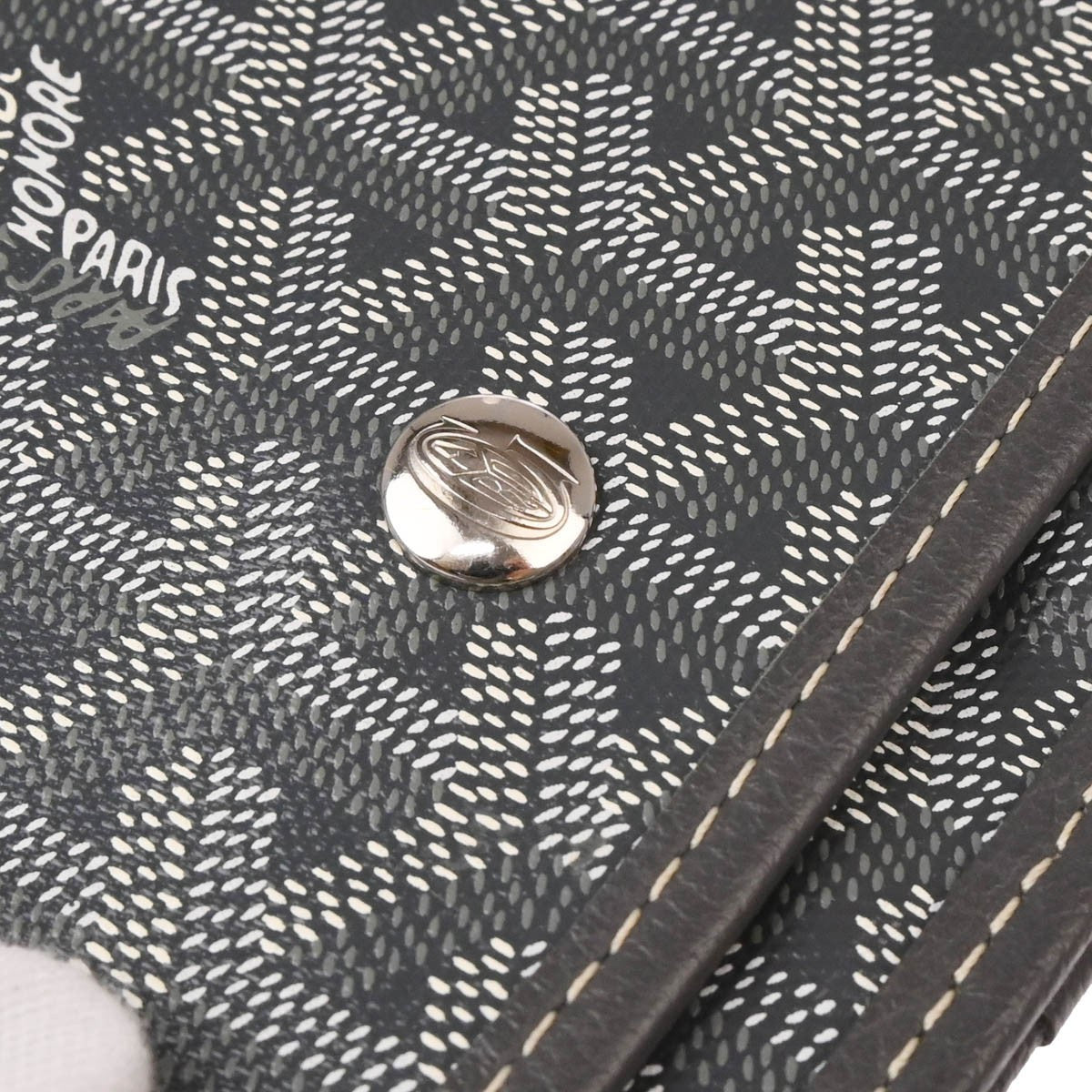 Goyard Plumet Clutch Wallet Coated Canvas Gray Canvas Shoulder Bag Bag (Pre-Owned)