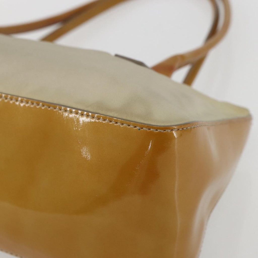 Prada Vintage Handbag Tessuto Beige Nylon Handbag (Pre-Owned)