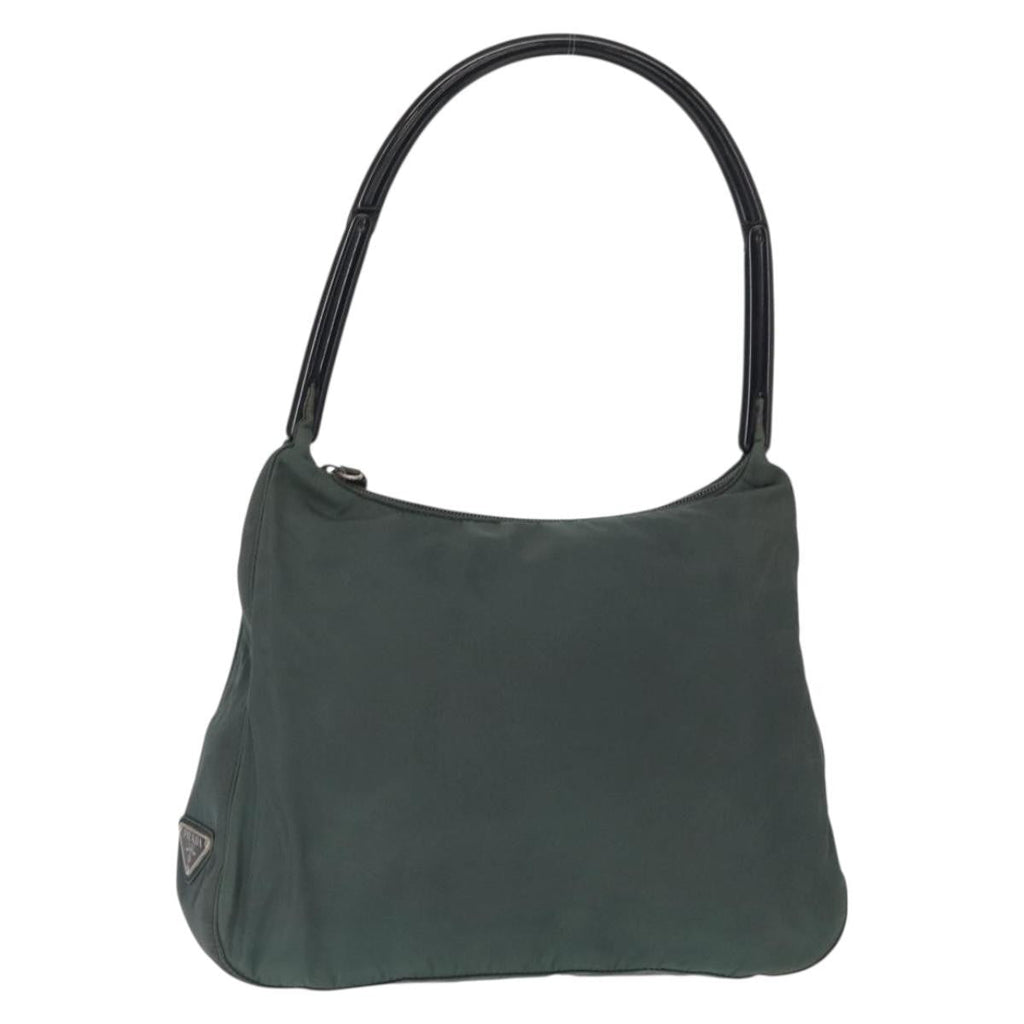 Prada Vintage Shoulder Bag Tessuto Green Nylon Shoulder Bag Bag (Pre-Owned)