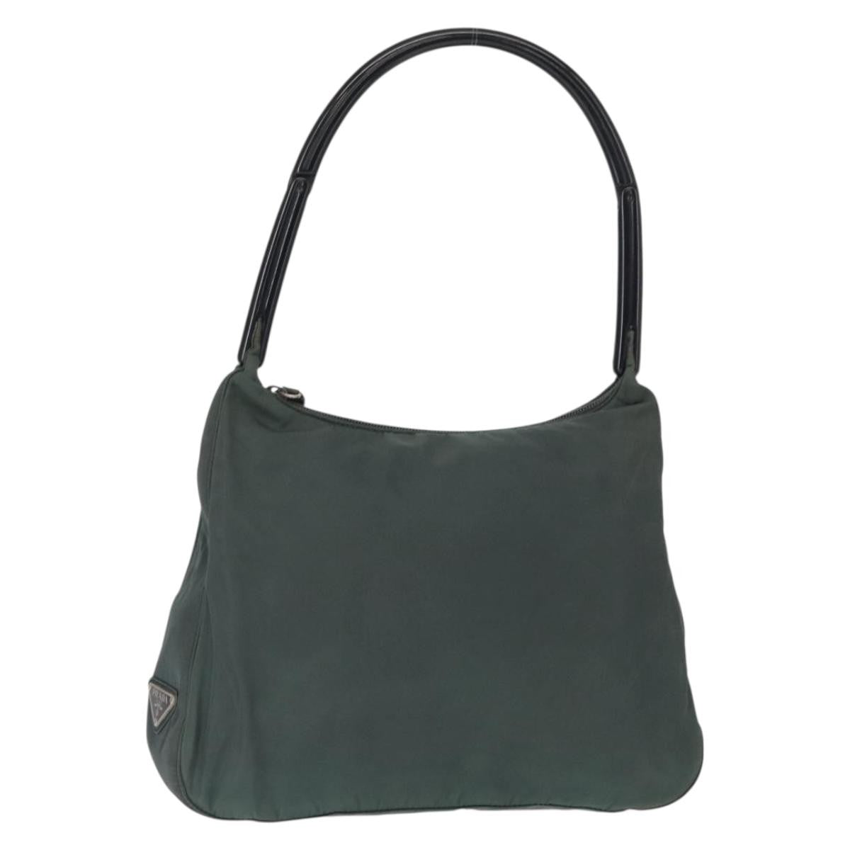 Prada Vintage Shoulder Bag Tessuto Green Nylon Shoulder Bag Bag (Pre-Owned)