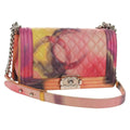 Chanel Flower Power Boy Flap Bag Quilted Lambskin Multicolour Leather Shoulder Bag Bag (Pre-Owned)