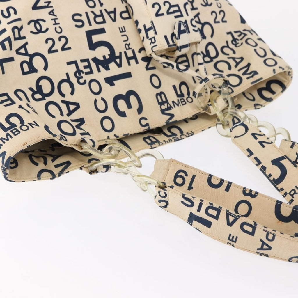 Chanel 31 Rue Cambon Beach Zip Tote Printed Canvas Navy Canvas Tote Bag Bag (Pre-Owned)